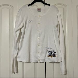 Disney Vintage Button Down Sweater M from WDW Beach Club Mickey & Minnie